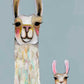 Llama Mama And Baby Canvas Wall Art