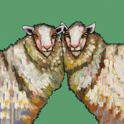 Sheep Duo Canvas Wall Art