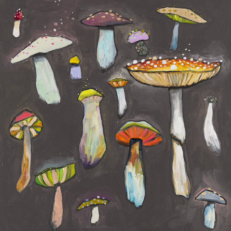 Wild Mushrooms Canvas Wall Art