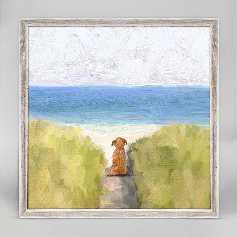 A Quiet Day At The Beach Mini Framed Canvas