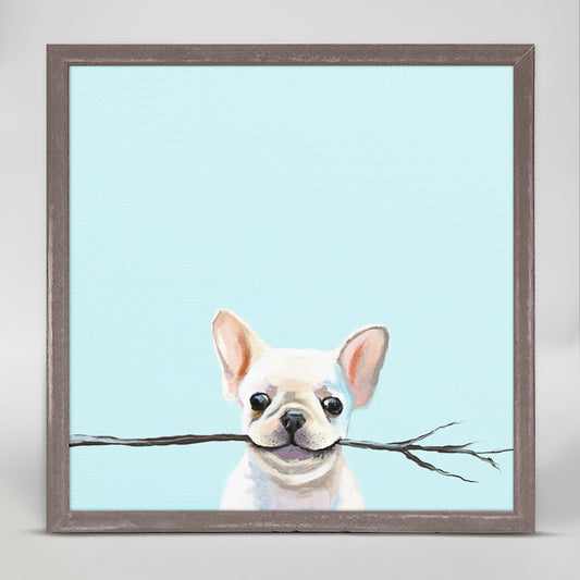 Best Friend - Frenchie Fetch Mini Framed Canvas