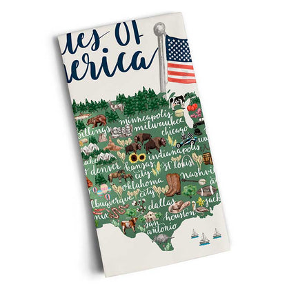 State Map - United States Of America Tea Towel