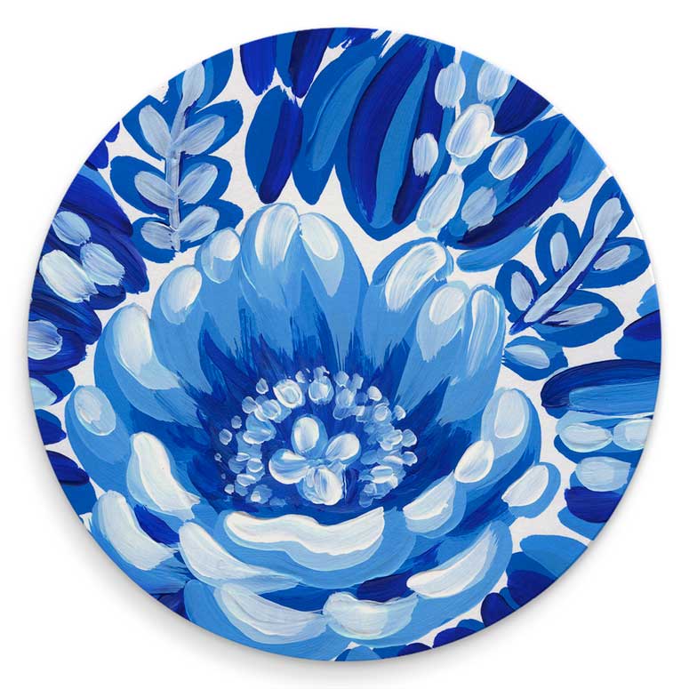 Blue And White Flower Garden - Set of 4 Coaster Set