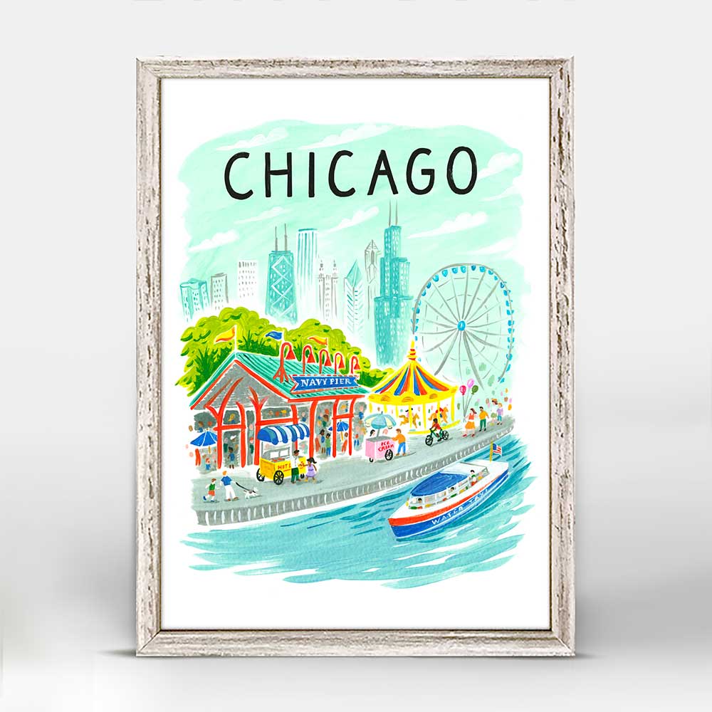 City Pride - Chicago Mini Framed Canvas - GreenBox Art