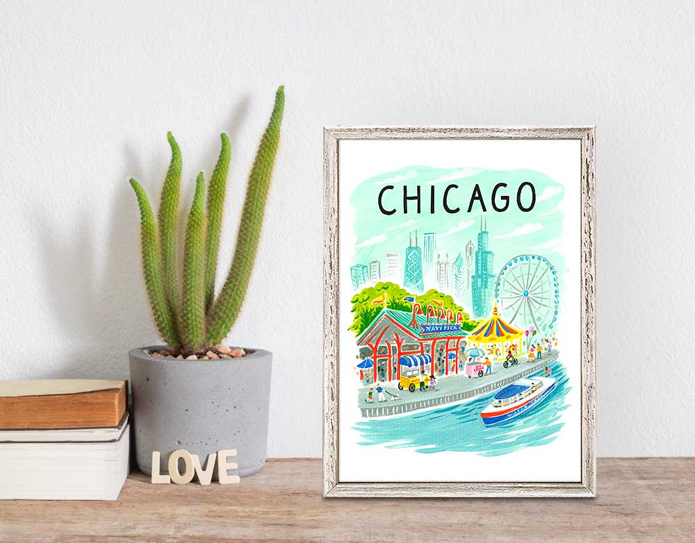 City Pride - Chicago Mini Framed Canvas