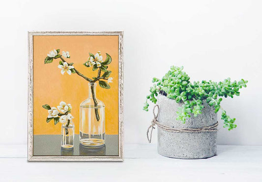 Apple Blossoms Mini Framed Canvas