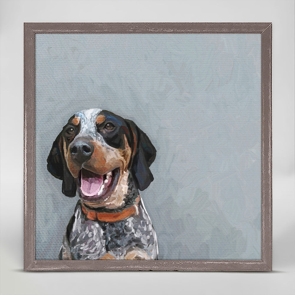 Best Friend - Bluetick Coonhound Mini Framed Canvas