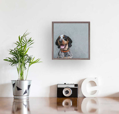 Best Friend - Bluetick Coonhound Mini Framed Canvas