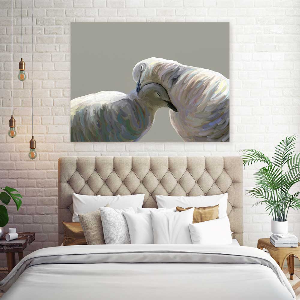Mourning Dove Love Canvas Wall Art