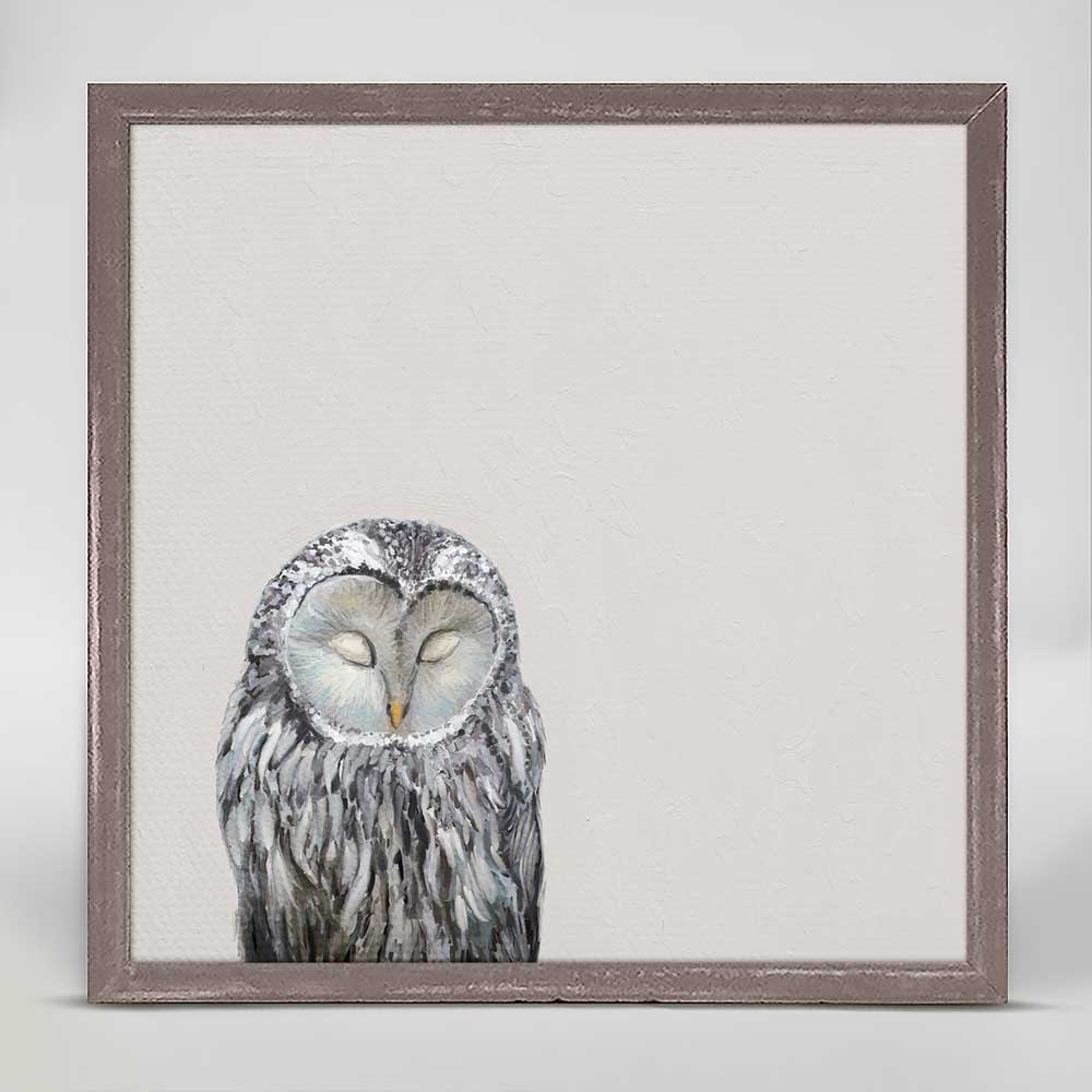Find Your Zen Owl Mini Framed Canvas