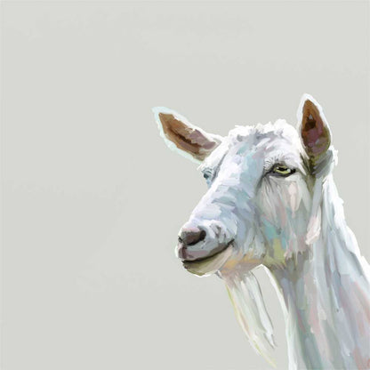 Side Eye Goat Canvas Wall Art