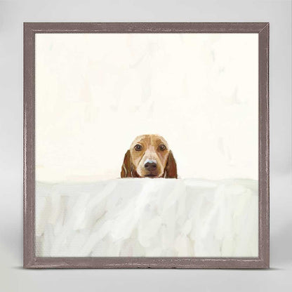 Best Friend - Wake Up Time Doxie Mini Framed Canvas