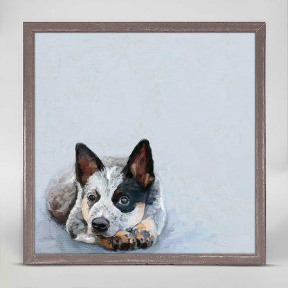 Best Friend - Sweet Blue Heeler Mini Framed Canvas