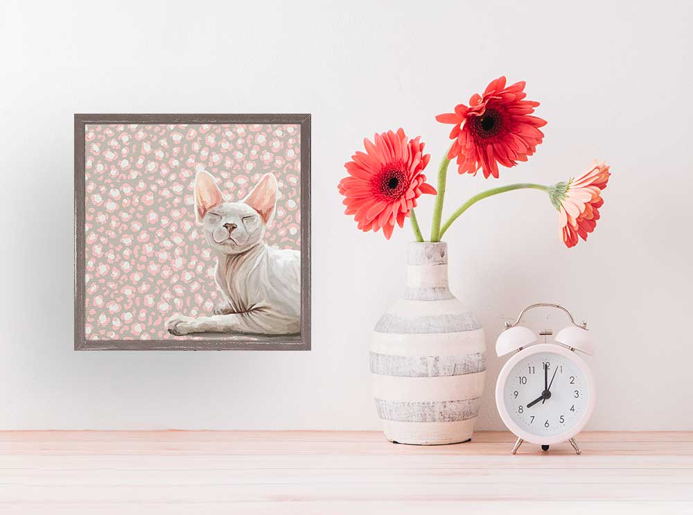 Feline Friends - Hairless Cat Mini Framed Canvas