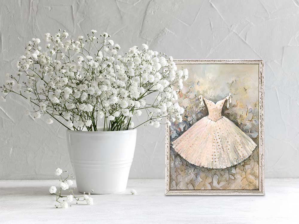 Cotillion Dress Mini Framed Canvas