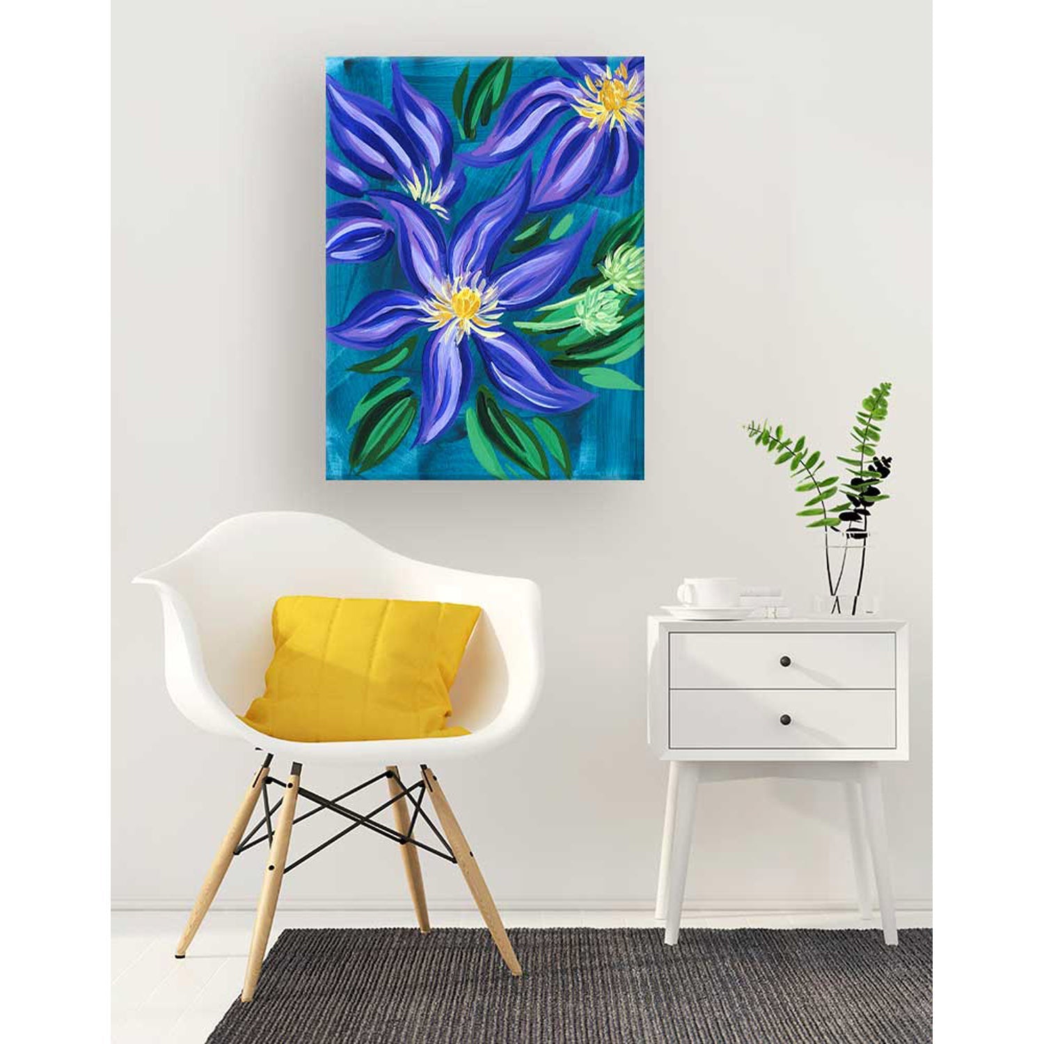 Clematis Canvas Wall Art - GreenBox Art