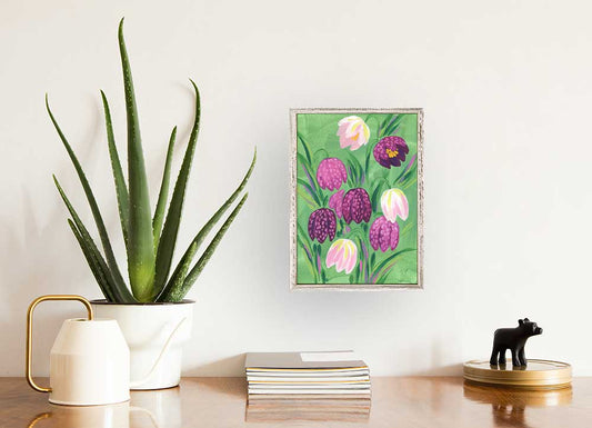 Fritillaria Mini Framed Canvas