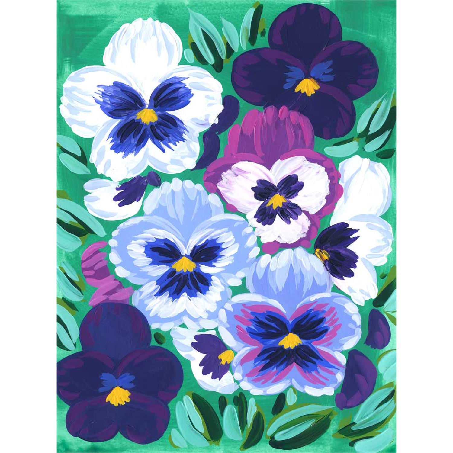 Pansy Canvas Wall Art - GreenBox Art