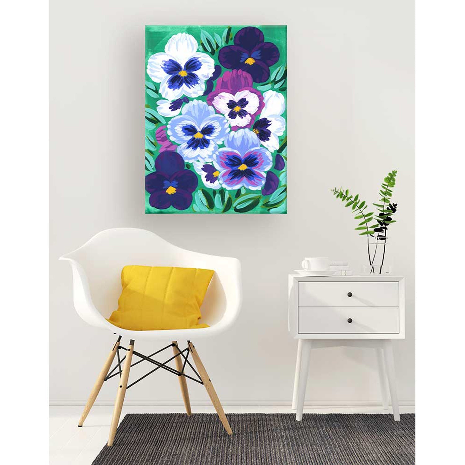 Pansy Canvas Wall Art - GreenBox Art