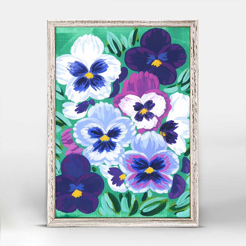 Pansy Mini Framed Canvas - GreenBox Art