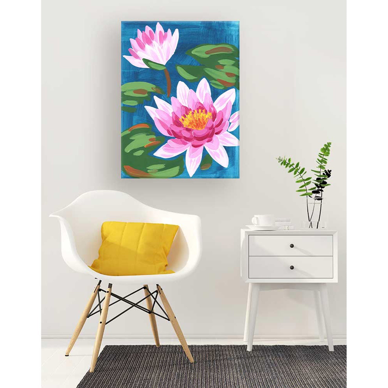 Water Lily Canvas Wall Art - GreenBox Art