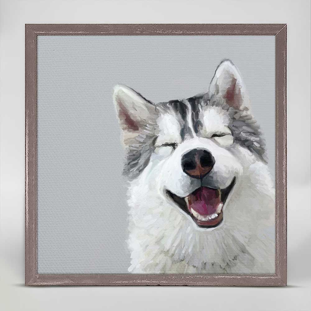 Best Friend - Happy Husky Mini Framed Canvas