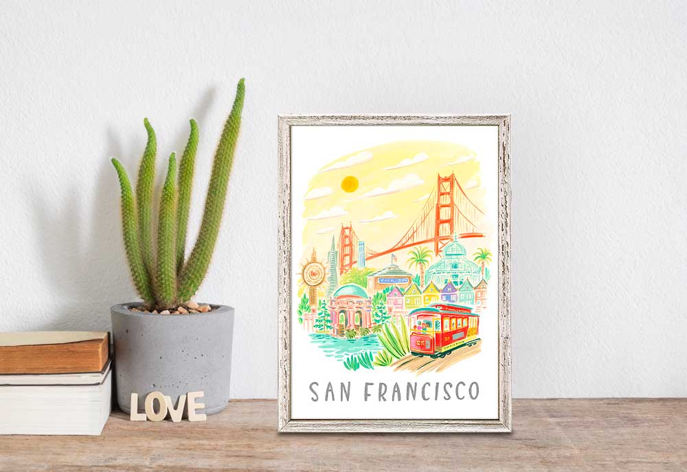 City Pride - San Francisco Mini Framed Canvas