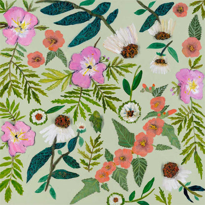 Wildflowers - Evening Primrose & Coneflowers Canvas Wall Art
