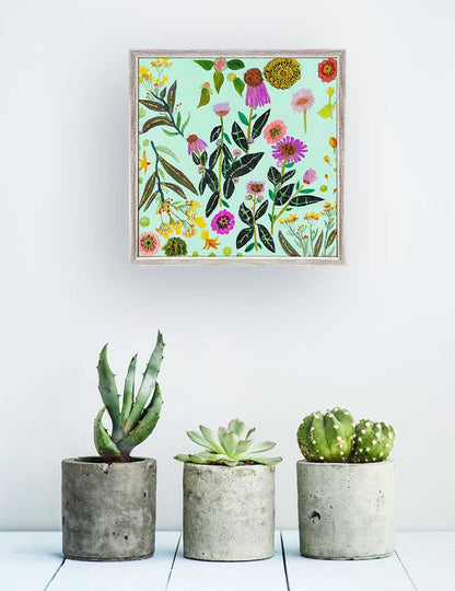 Wildflowers - Milkweed & Coneflowers Mini Framed Canvas
