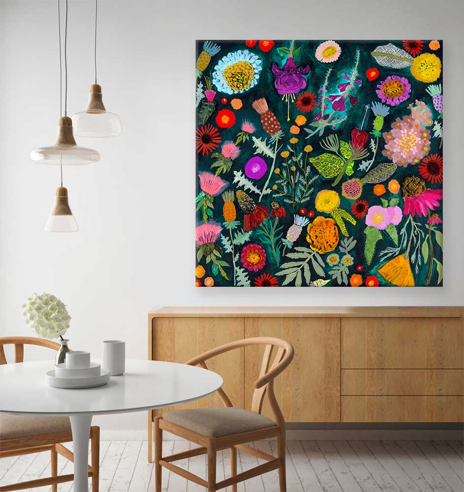 Wildflowers - Thistles Canvas Wall Art