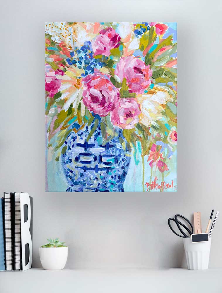 Saturday Bouquet Canvas Wall Art