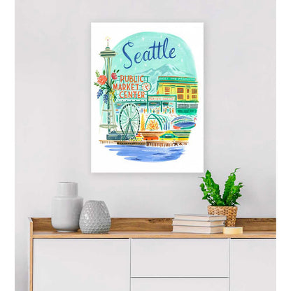 City Pride - Seattle Canvas Wall Art - GreenBox Art