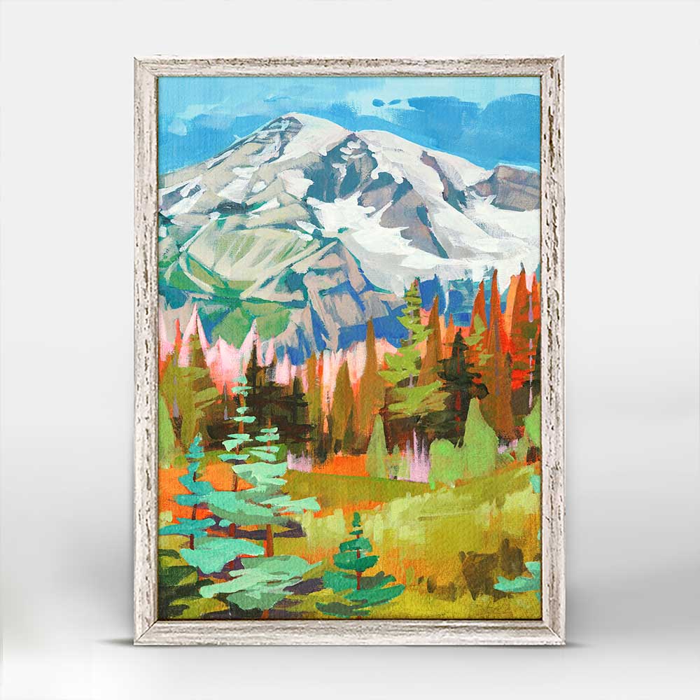Road Trip - Rainier Mini Framed Canvas