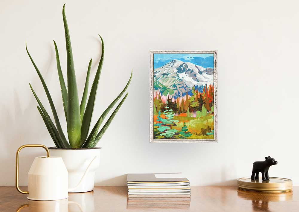 Road Trip - Rainier Mini Framed Canvas - GreenBox Art