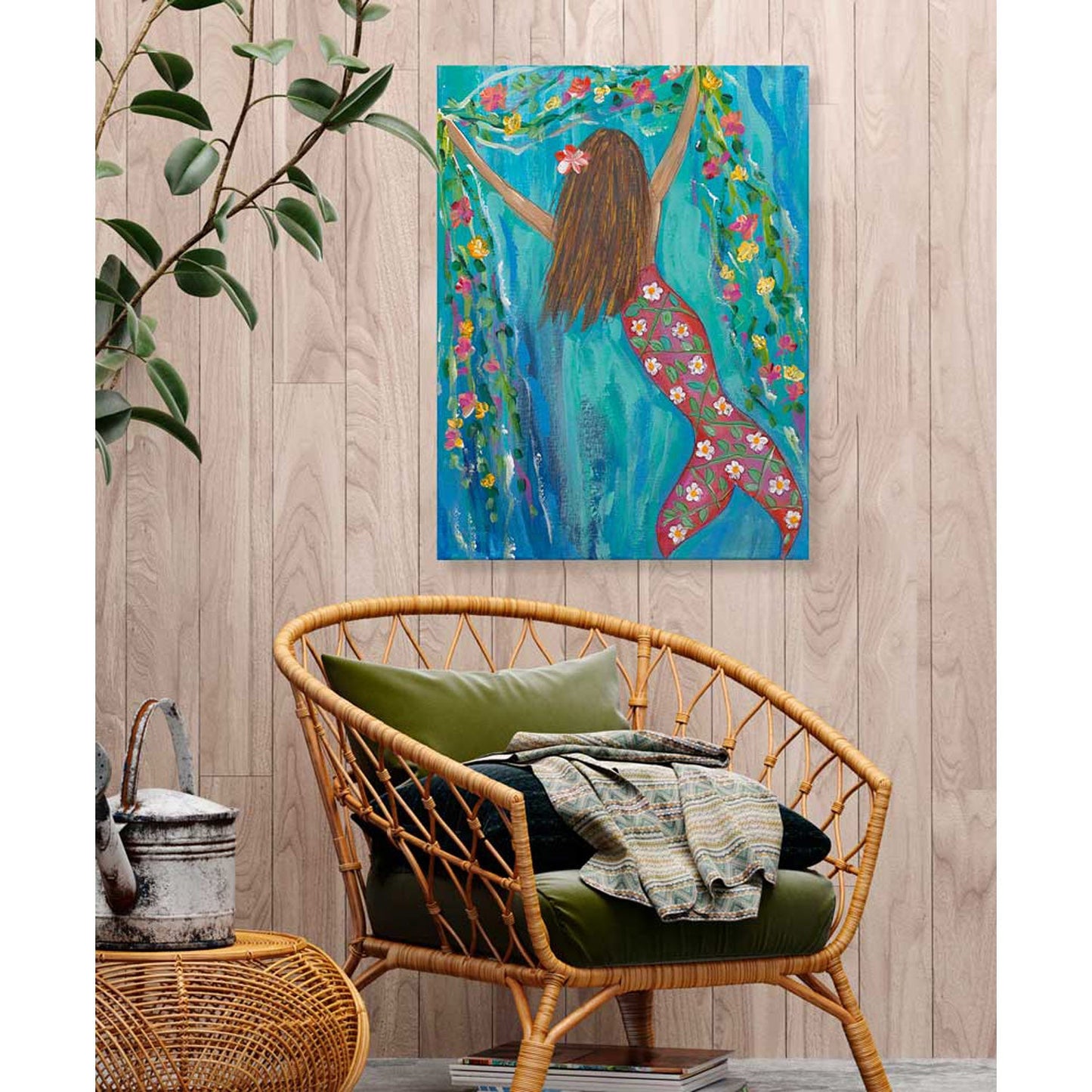 Coral Queen Canvas Wall Art - GreenBox Art