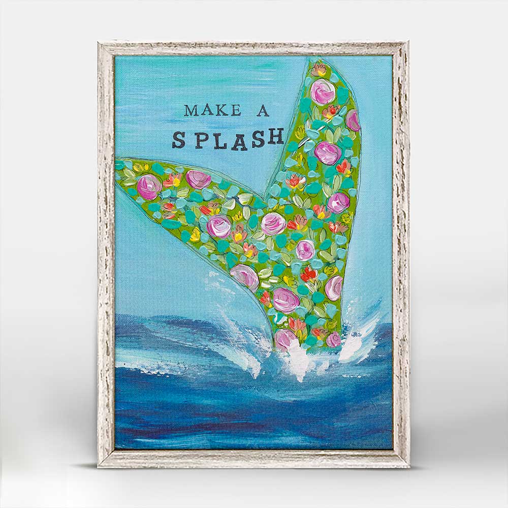 Make A Splash Mini Framed Canvas - GreenBox Art