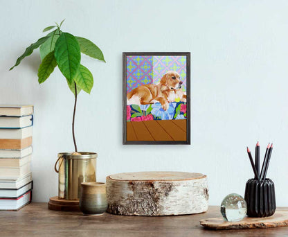 Dog Tales - Shep Mini Framed Canvas