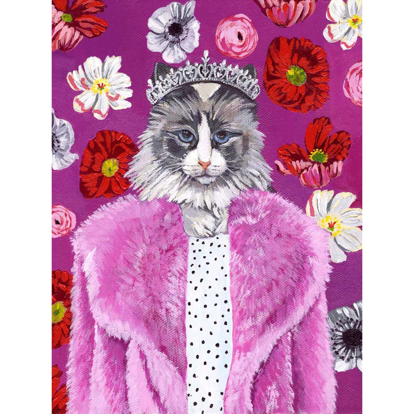 Queen Kitty Canvas Wall Art - GreenBox Art