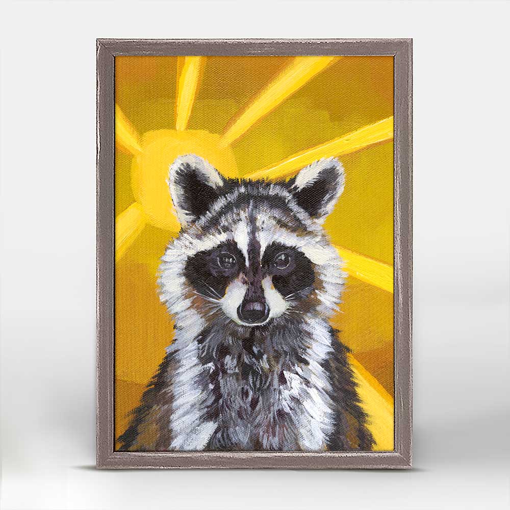 Golden Sun King Mini Framed Canvas