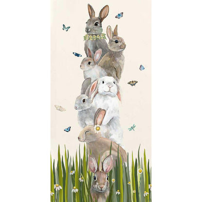 Bunny Bunch Stack Canvas Wall Art