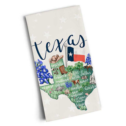 State Map - Texas Tea Towels - GreenBox Art