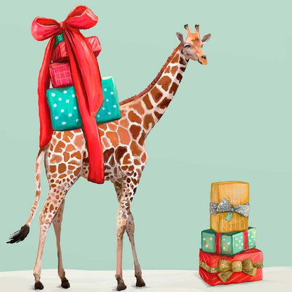 Holiday - Safari Giraffe Canvas Wall Art - GreenBox Art