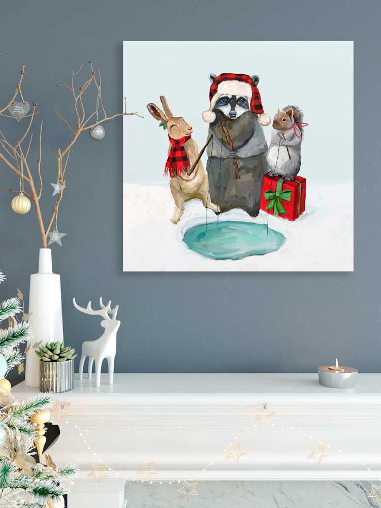 Holiday - Fishing Trio Canvas Wall Art - GreenBox Art