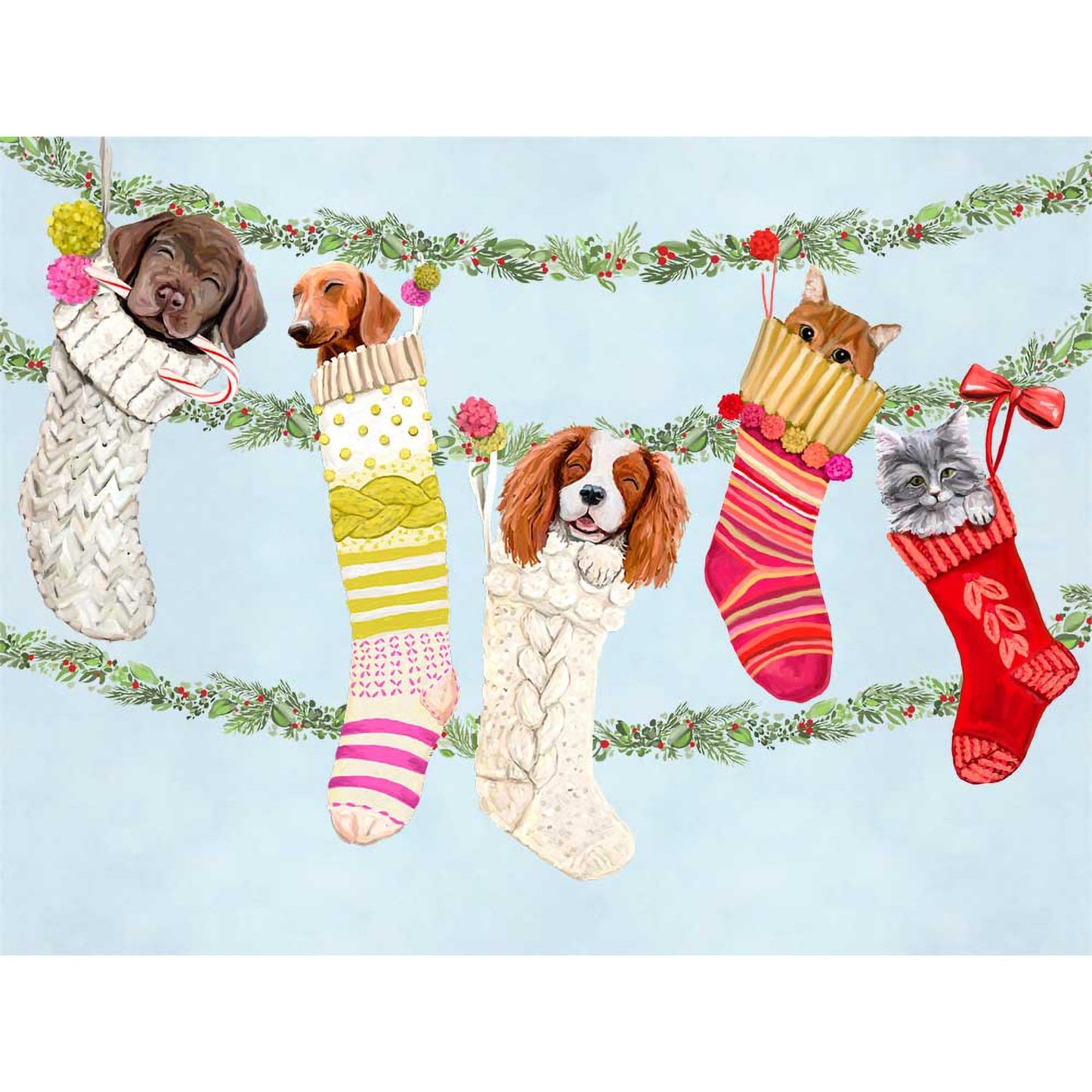 Holiday - Sweet Stockings 1 Canvas Wall Art - GreenBox Art