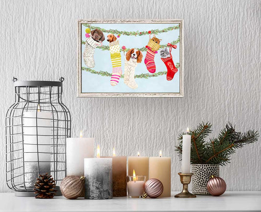 Holiday - Sweet Stockings 1 Mini Framed Canvas