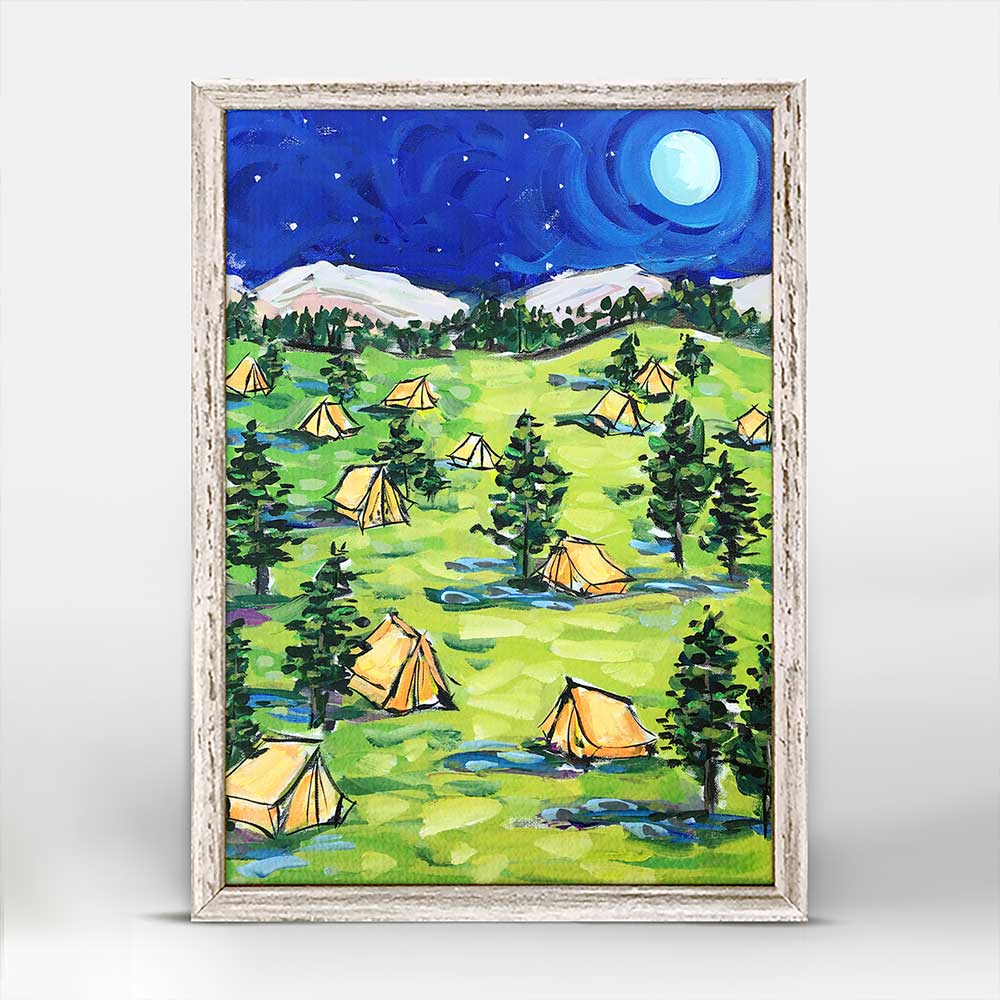 Blue Moon Mini Framed Canvas - GreenBox Art