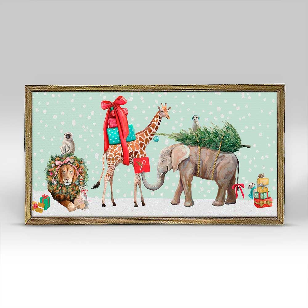 Holiday - Safari Embellished Mini Framed Canvas