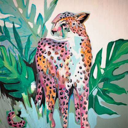 Pink Cheetah Canvas Wall Art