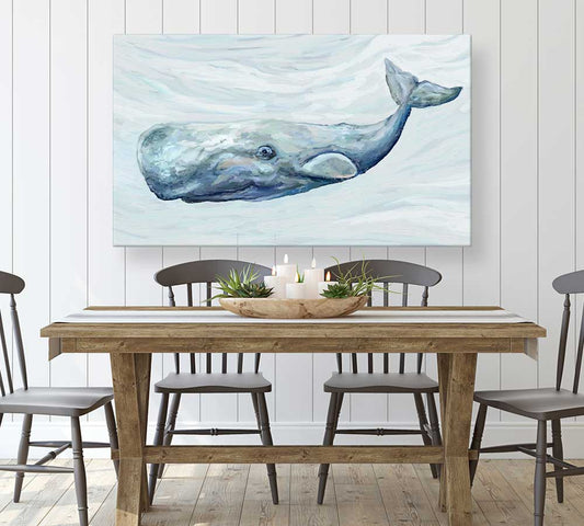 Happiest Whale Canvas Wall Art
