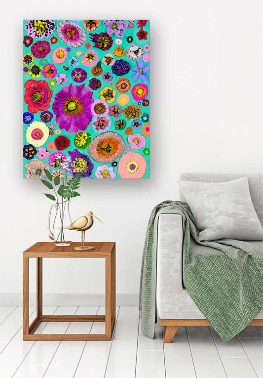 Bright & Bold - Turquoise Canvas Wall Art